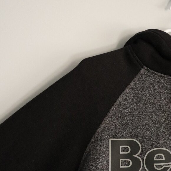 Bench‎ Men's Sz L Black Manchini Kangaroo Pocket Stretch Hooded Sweater - Picture 3 of 16